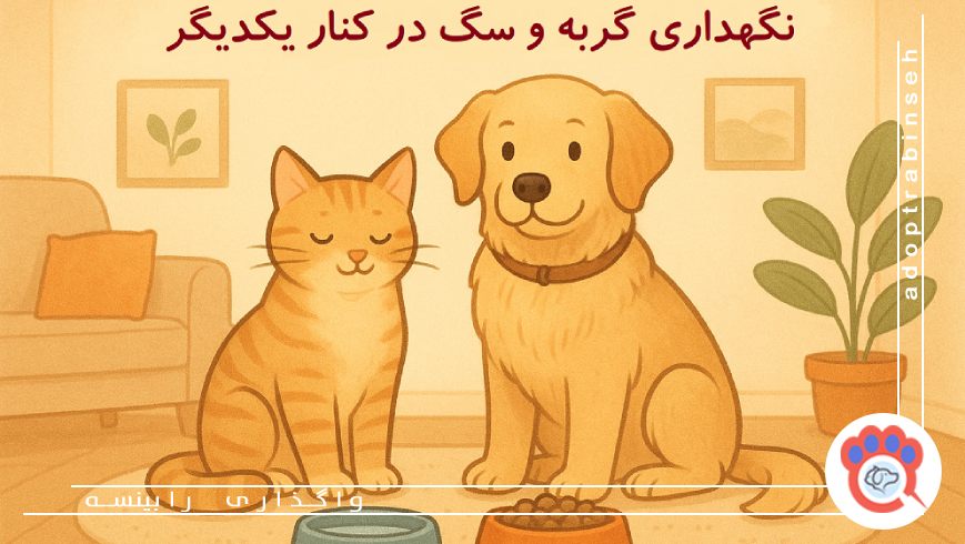 نگهداری گربه و سگ در کنار یکدیگر