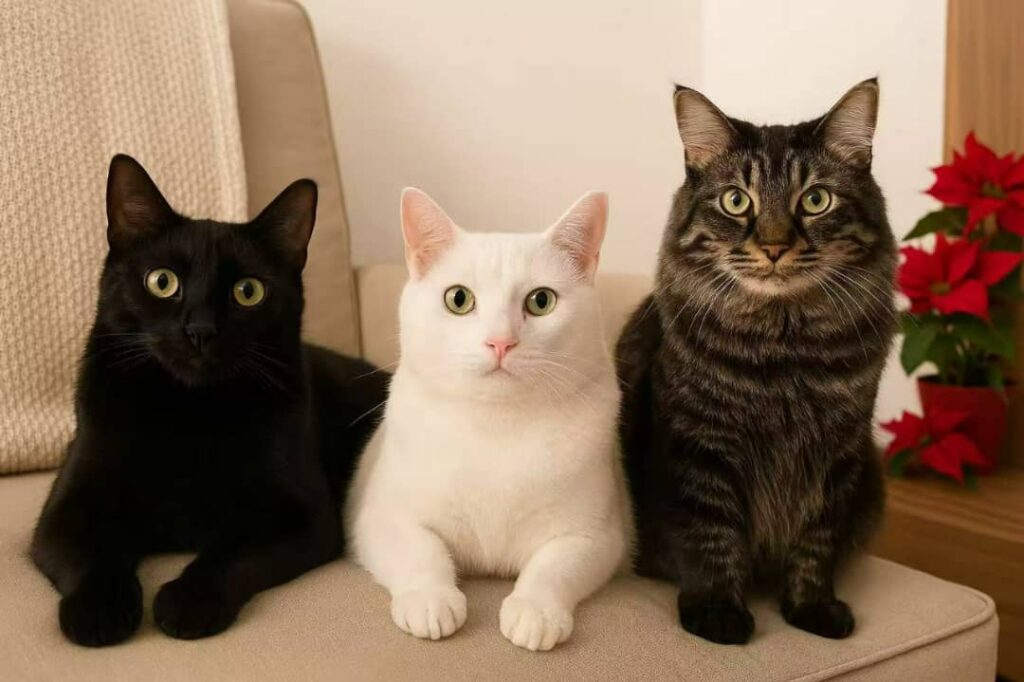 واگذاری رایگان سه قلاده گربه شناسنامه دار