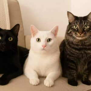 واگذاری رایگان سه قلاده گربه شناسنامه دار