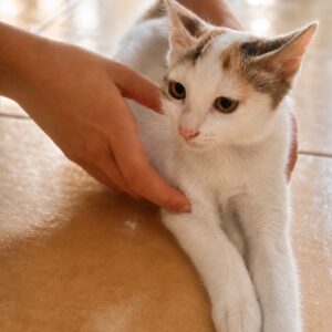 بچه گربه ی سفید نارنجی